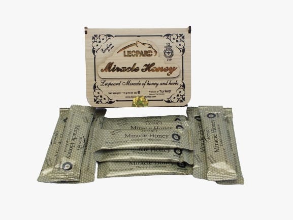 Leopard Miracle of Honey and Herbs in Wooden Box, 15g x 12 sachets