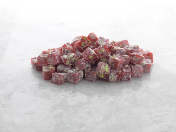Hard Consistency Turkish Delight with Pistachio and Pomegranate