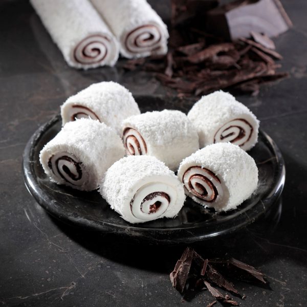 Chocolate Filled Coconut Covered Turkish Delight