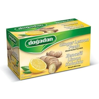 Dogadan - Ginger Lemon Peel Mixed Herbal/Fruit Tea, 20 Tea Bags