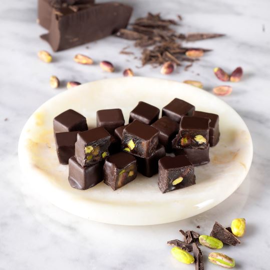 Double Roasted Pistachio Chocolate Covered Turkish Delight
