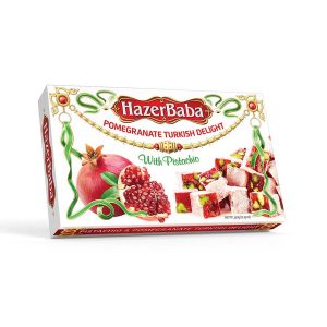 Hazer Baba - Pomegranate Turkish Delight with Pistachio, 12.34oz - 350g