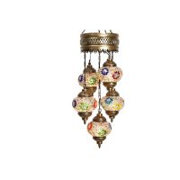 Mosaic Lamp, 5 Pendants Light Stars
