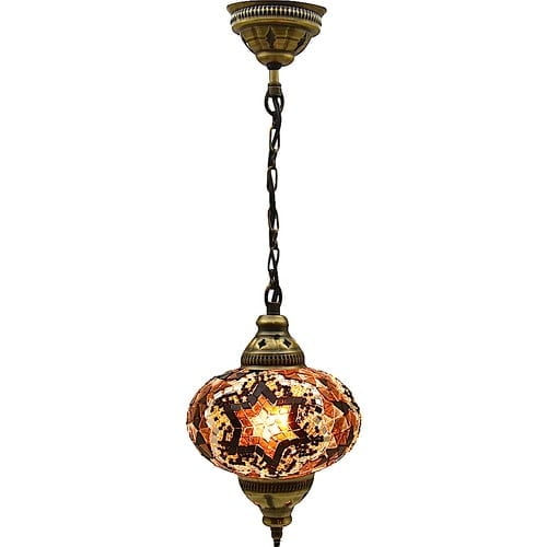 Mosaic Lamp, Brown Star