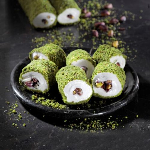 Pistachio-Covered Turkish Delight With Pistachio