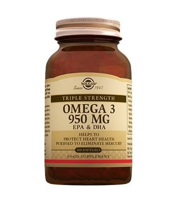 Solgar Omega 3 950mg 100 Softgels Fish Oil