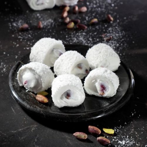 Turkish Delight With Creamy Pistachio And Coconut Coated