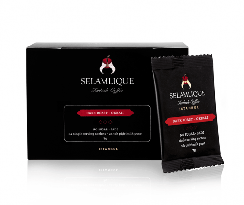 Selamlique Dark Roast Turkish Coffee Sachets Packs of 24