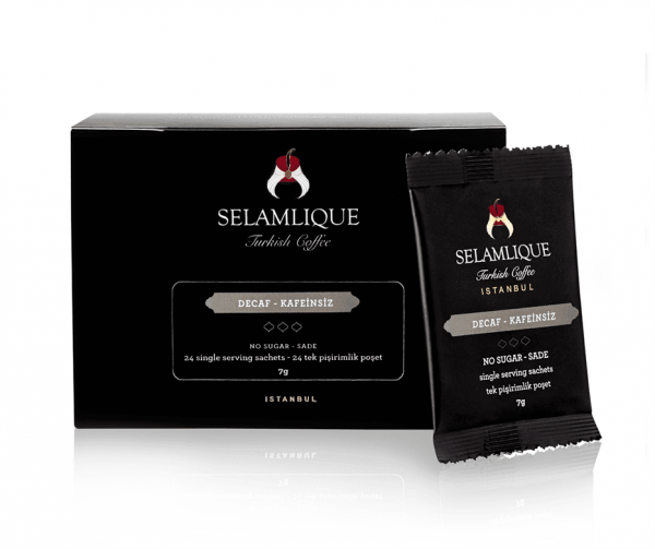 Selamlique Decaf Turkish Coffee Sachets Packs of 24