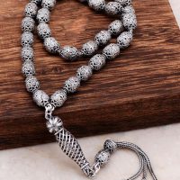 Filigree Embroidered Craftsman Design Silver Rosary 281