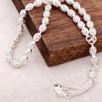 Filigree Embroidered Handmade Silver Rosary 102