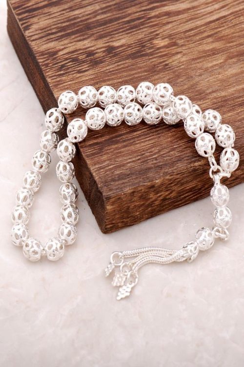 Filigree Handmade Silver Rosary 32