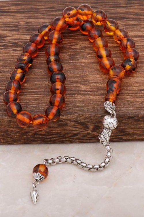 Fragrant Fossil Amber Rosary 274