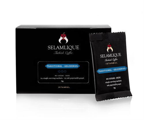 Selamlique Traditional Turkish Coffee Sachets Packs of 24