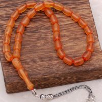 Master Work Capsule Cut Squeezing Amber Rosary 252
