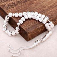 Buy Pen Embroidered Handmade Silver Design Rosary 90 Pen Embroidered Handmade Silver Design Rosary 90