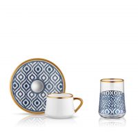 Sufi Coffee Set of 6+6 Cup Anthracite (18 Pcs)