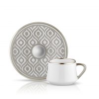 Sufi Coffee Set of 6 Cup Platinum (12 Pcs)