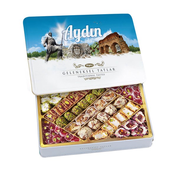 Traditional Turkish Delight in Metal Can, 19.04oz - 540g (Aydin)