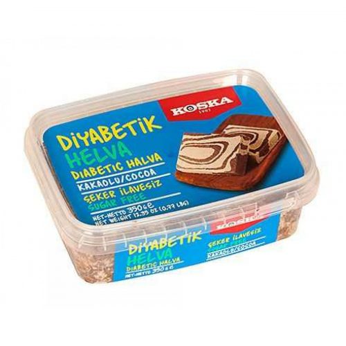 Diabetic Plain Halva with Cocoa, 12.34oz - 350g