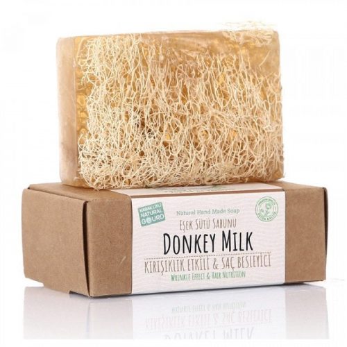 Turkish Natural Handmade Soap Donkey Milk with Organic Zucchini Fiber