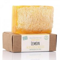Turkish Natural Handmade Soap Lemon with Organic Zucchini Fiber