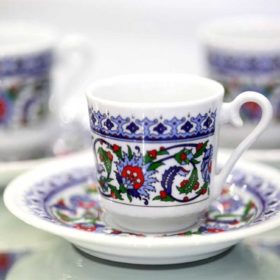 Turkish Coffee Cup Set by Kutahya Porcelain