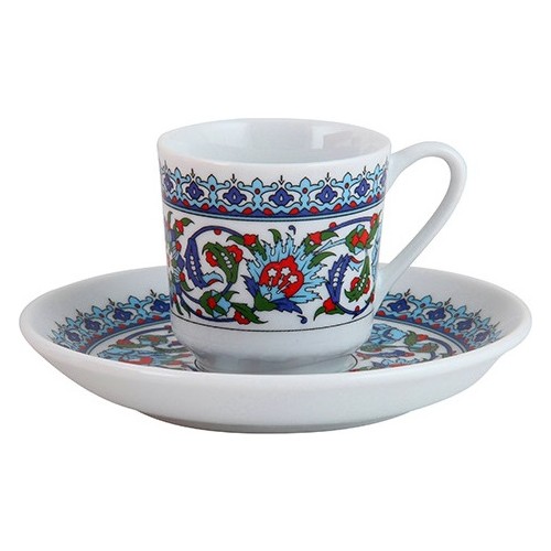 Topkapı Porcelain Turkish Coffee Cup Set (6 cup)