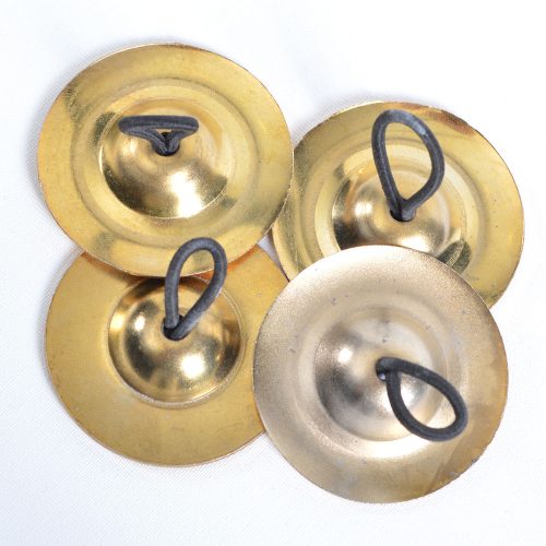 4 Pieces Turkish Oriental Belly Dancer Hand Finger Cymbals Zumba Material