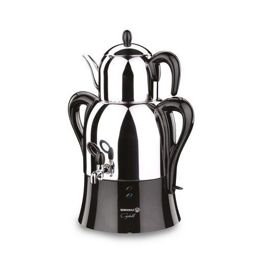 Korkmaz Çaykolik Black Stainless Turkish Teapot