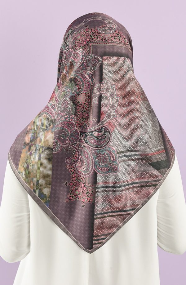 Digital Printed Twill Fabric Hijab Mink Lilac