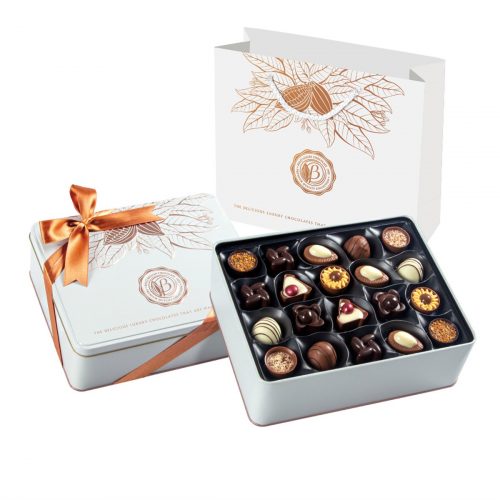 Tin Box White Gift Special Chocolate 500g